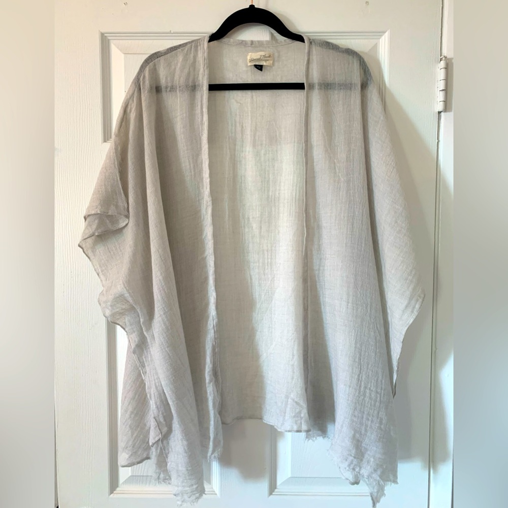 Grey Translucent Soft Sleeveless Shawl
